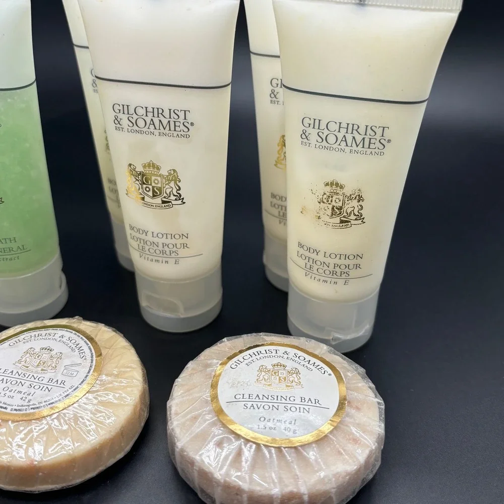 Gilchrist‎ & Soames Travel Toiletries Set Lotion Bath Gel Soap 9 Piece Lot NEW